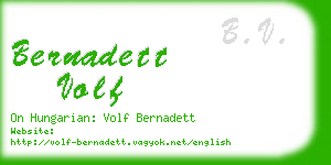 bernadett volf business card